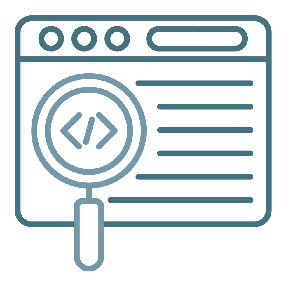 Meta Data Line Two Color Icon vector