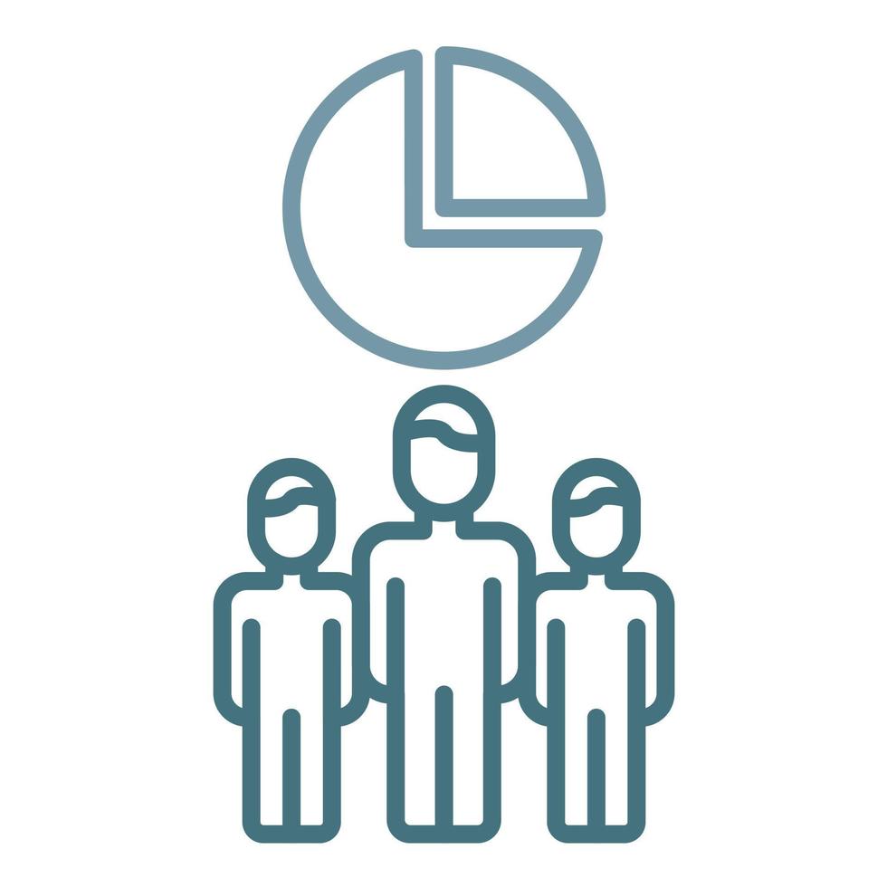 Market Segment Line Two Color Icon vector
