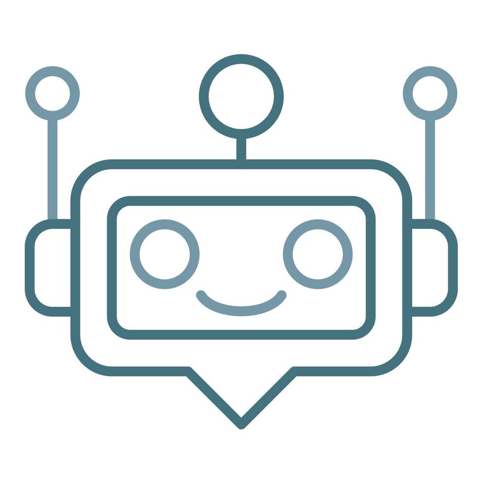 icono de dos colores de la línea bot 16842040 Vector en Vecteezy