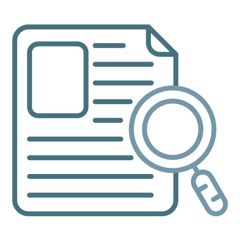 Case Study Line Two Color Icon vector
