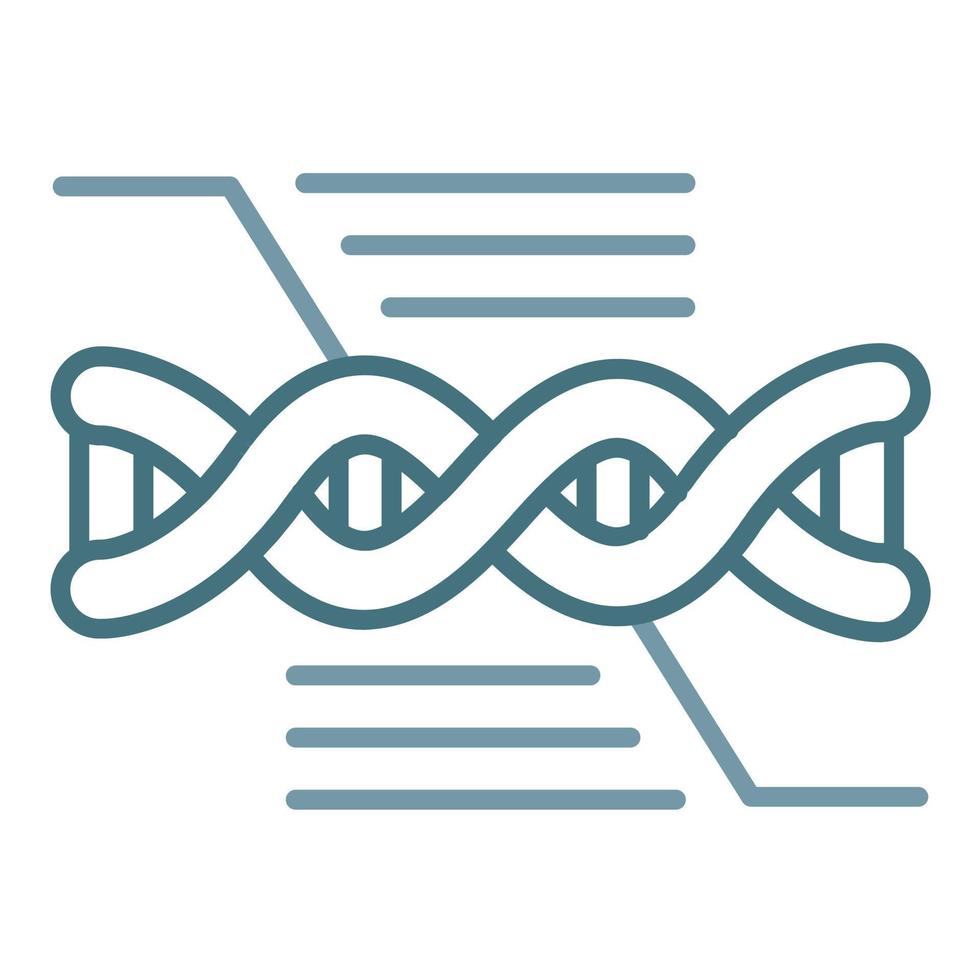 Functional Genomics Line Two Color Icon vector