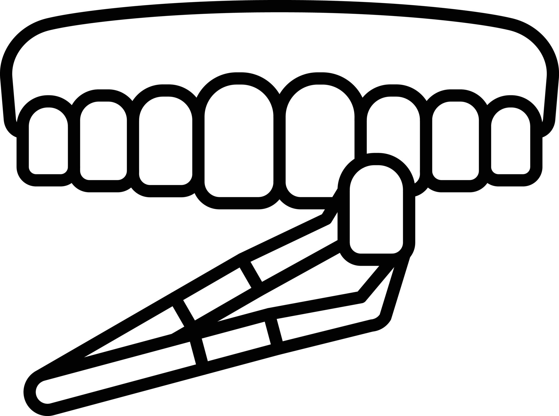 Dental Veneer Line Icon 16842189 Vector Art at Vecteezy