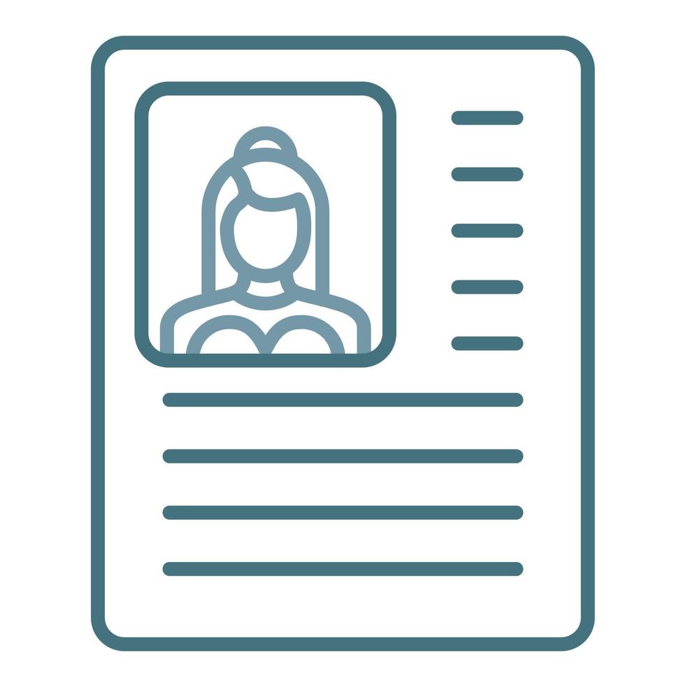 Model Release Line Two Color Icon vector
