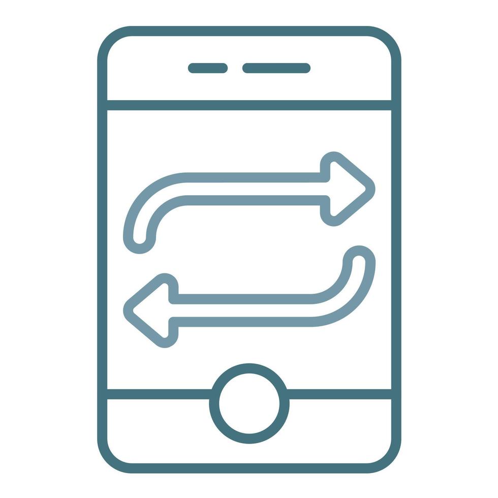 Repost Line Two Color Icon vector