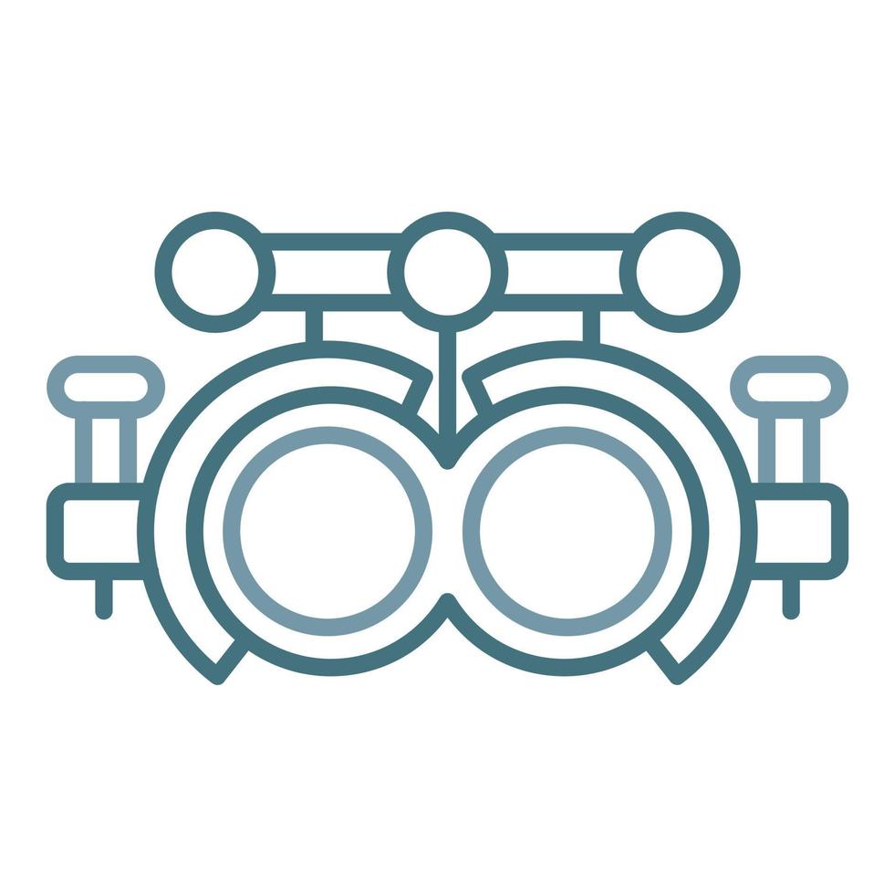 Trial Frame Line Two Color Icon vector