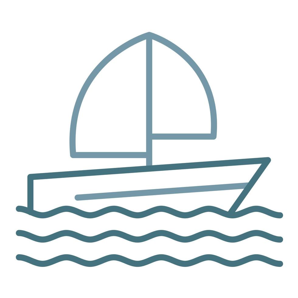 Boating Line Two Color Icon vector