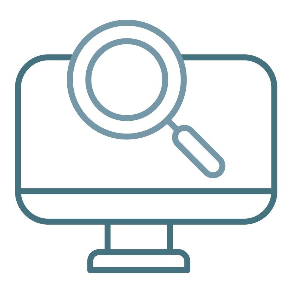 Screen Magnification Line Two Color Icon vector