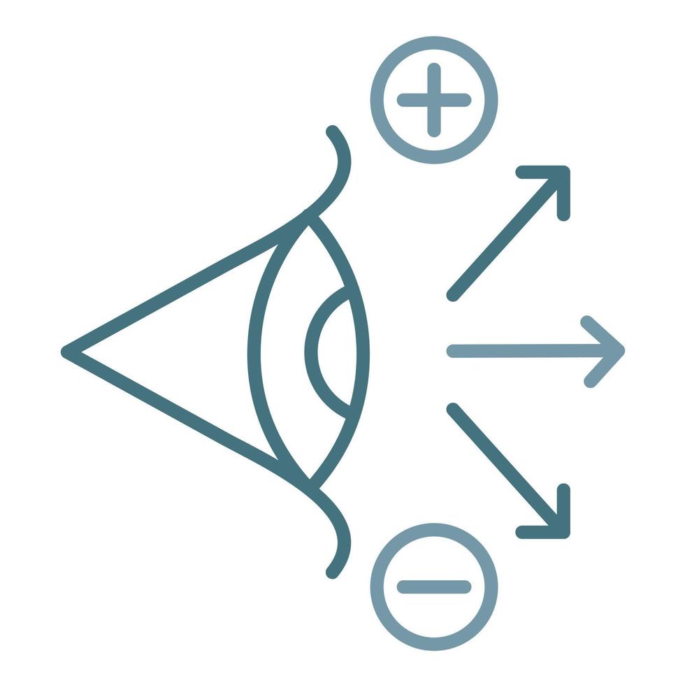 Longsighted Line Two Color Icon vector