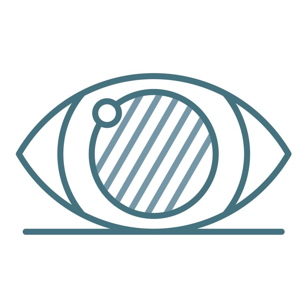 Glaucoma Line Two Color Icon vector