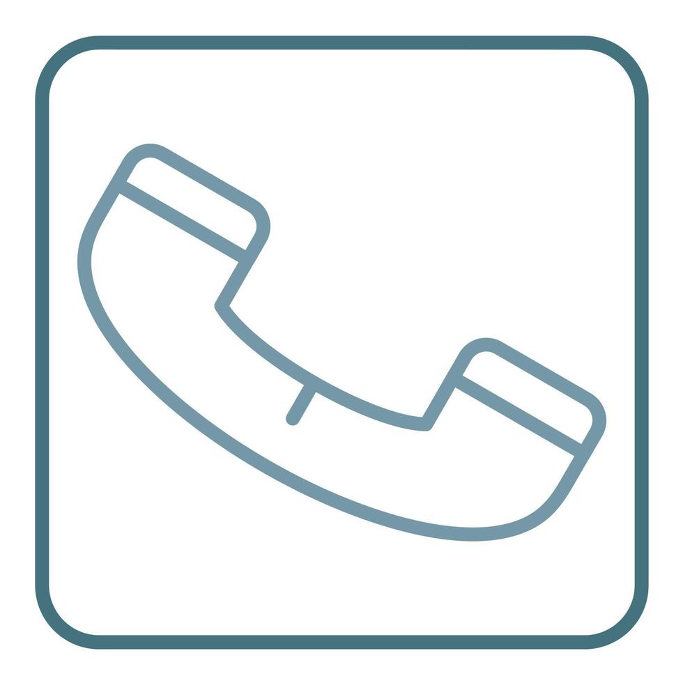 botón de llamada línea icono de dos colores vector