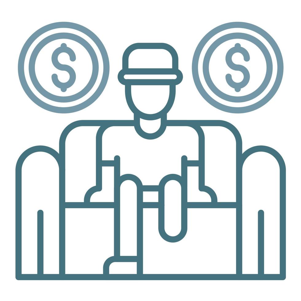 Disability Allowance Line Two Color Icon vector