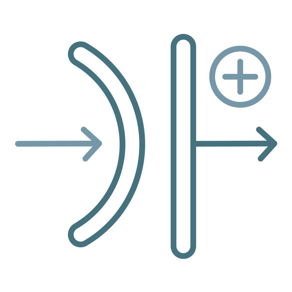 Polarized Line Two Color Icon vector