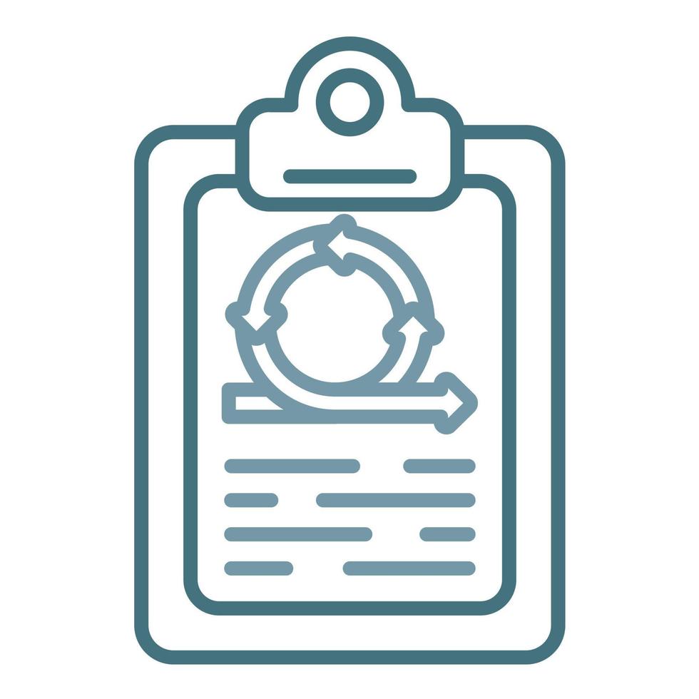 Sprint Backlog Line Two Color Icon vector