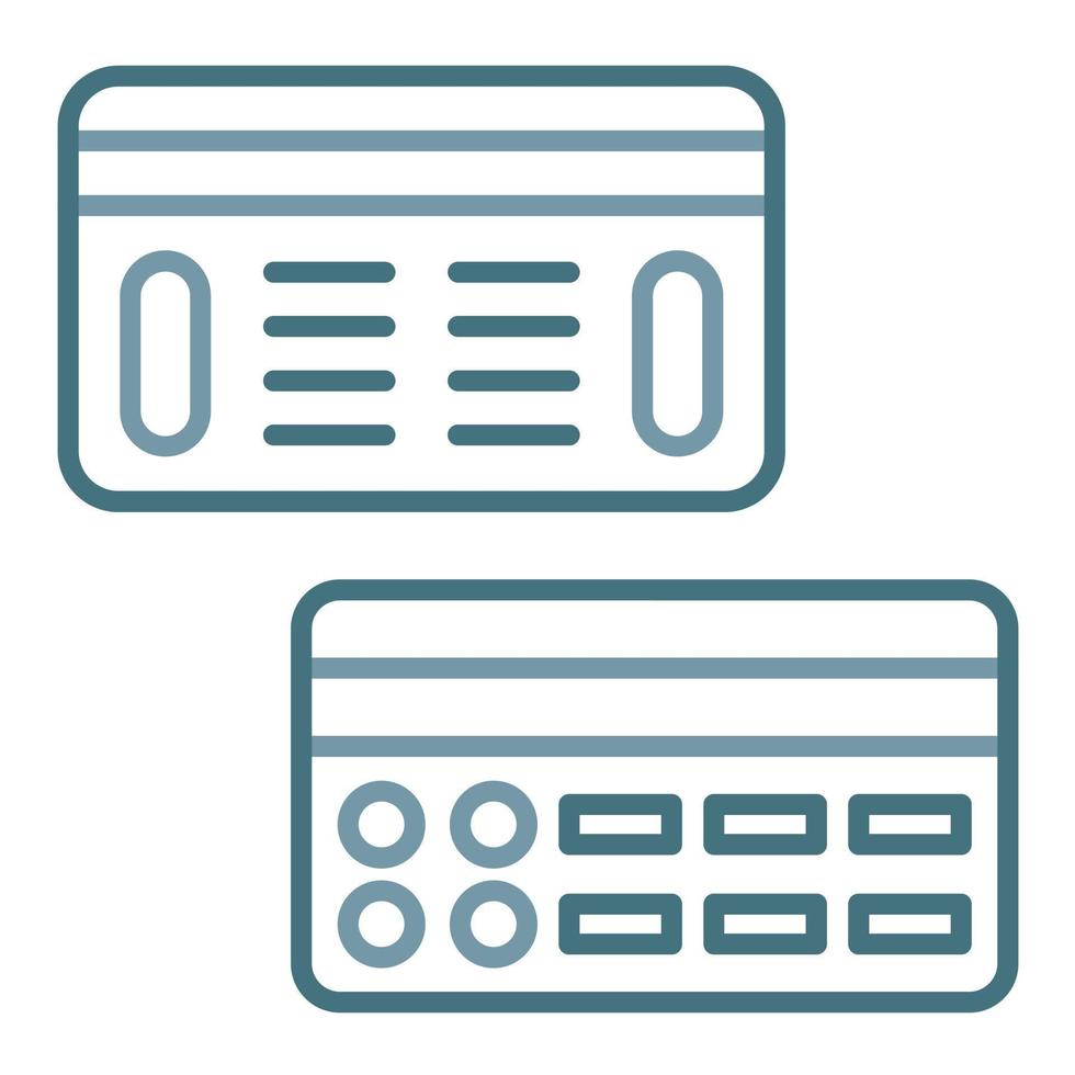 Debit Vs Credit Line Two Color Icon vector