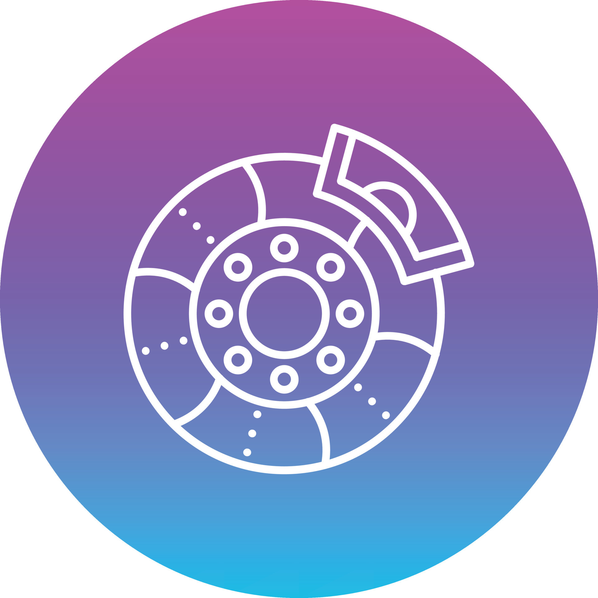 Brake Gradient Circle Line Inverted Icon 16843368 Vector Art at Vecteezy