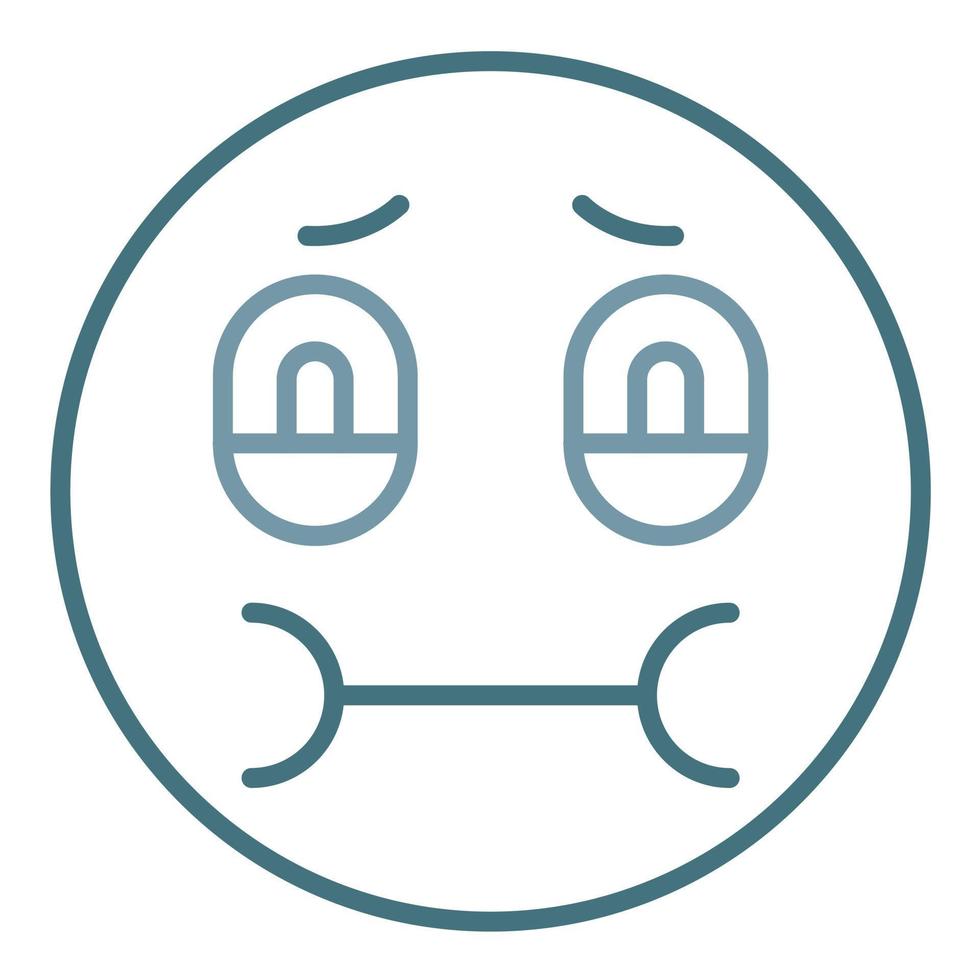 Nausea Line Two Color Icon vector