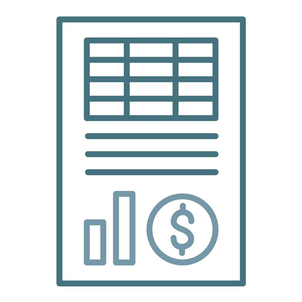 Balance Sheet Line Two Color Icon vector