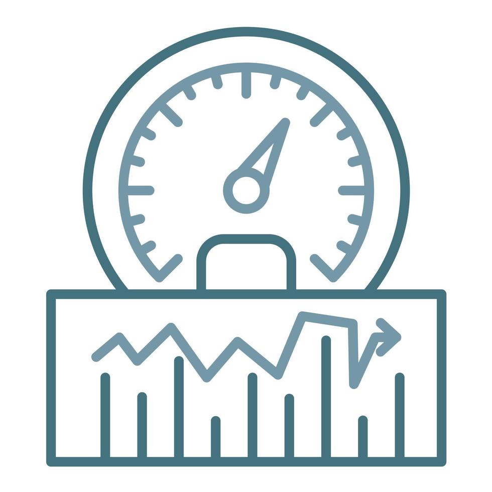 Stock Exchange Line Two Color Icon vector