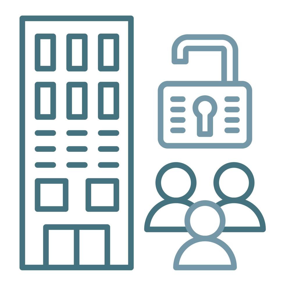 Publicly Traded Company Line Two Color Icon vector