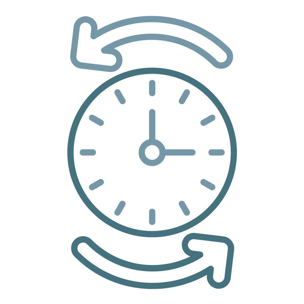 Time Tracking Line Two Color Icon vector