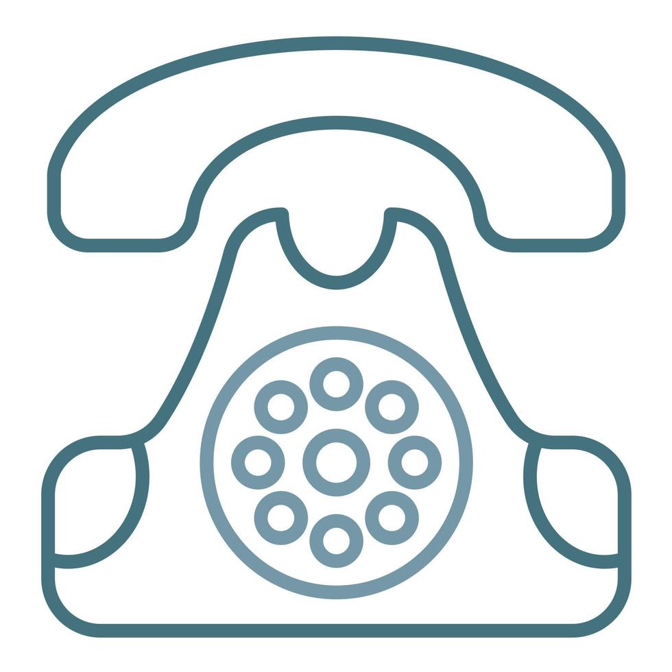 Landline Line Two Color Icon vector