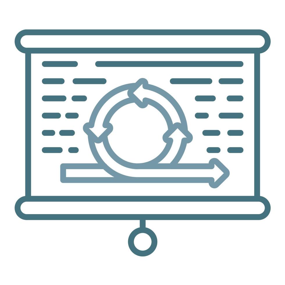 Scrum Task Board Line Two Color Icon vector