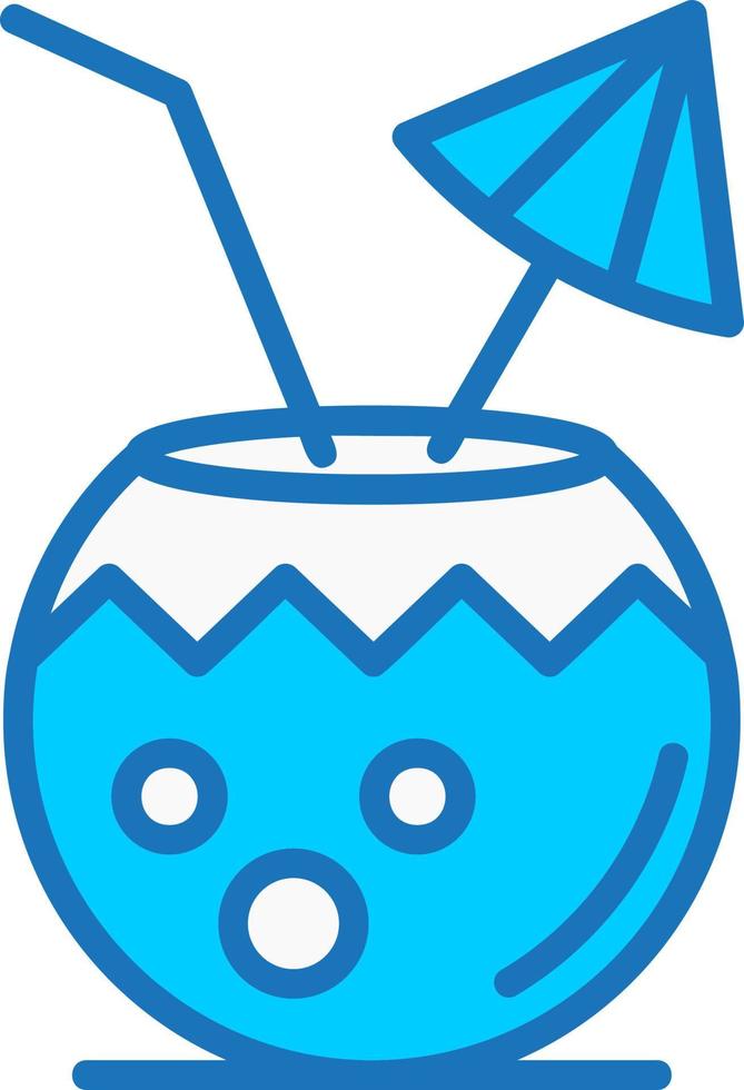 icono de vector de bebida de coco