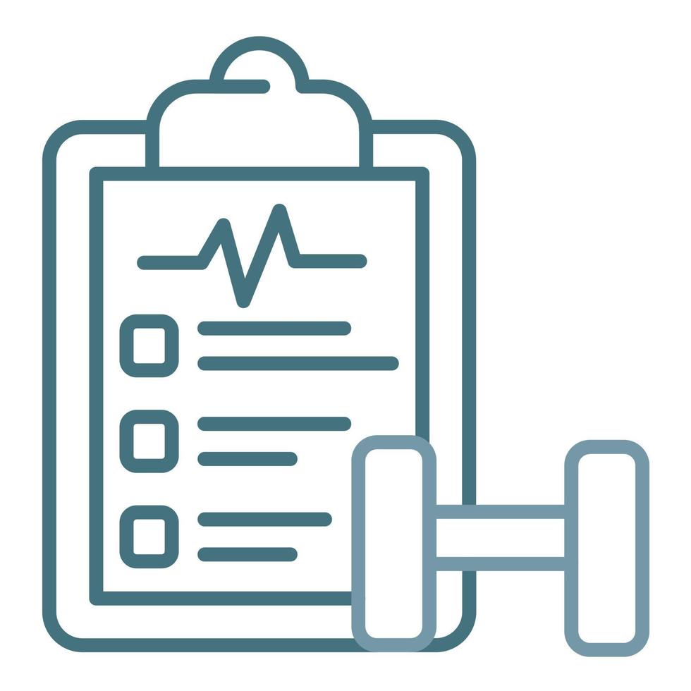 Fitness Program Line Two Color Icon vector