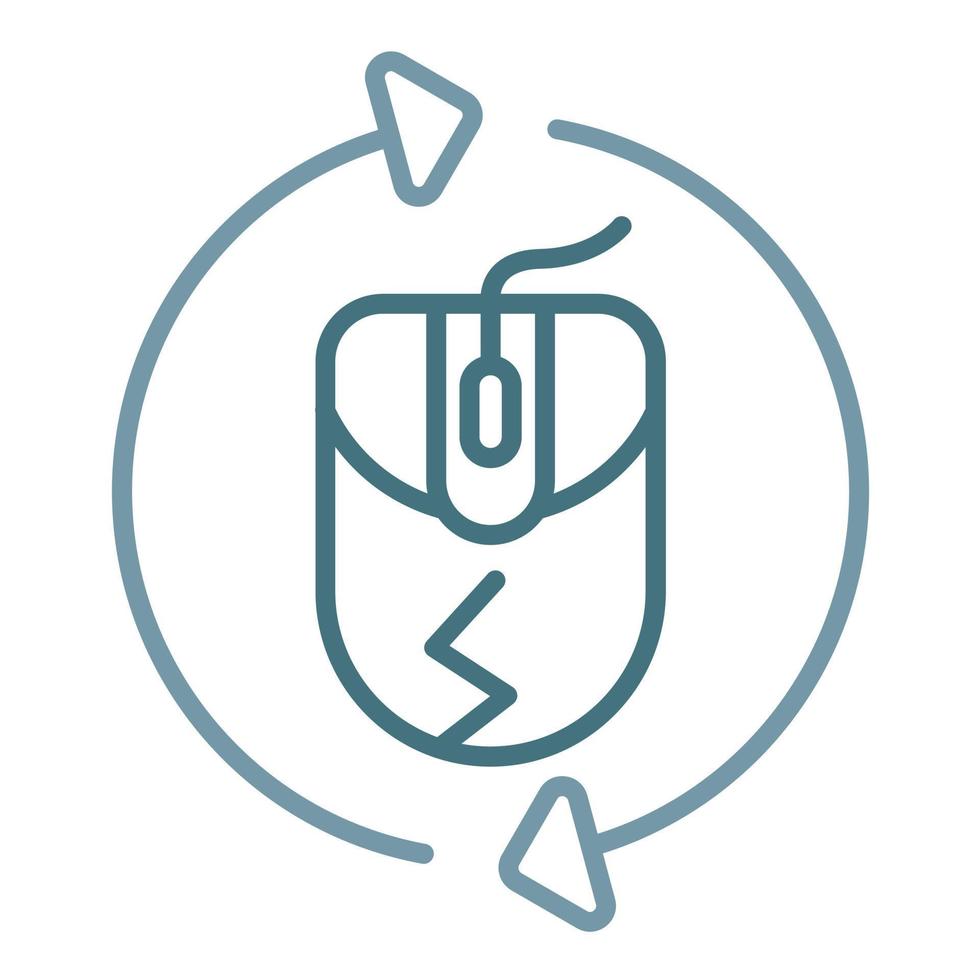Electronics Recycling Line Two Color Icon vector