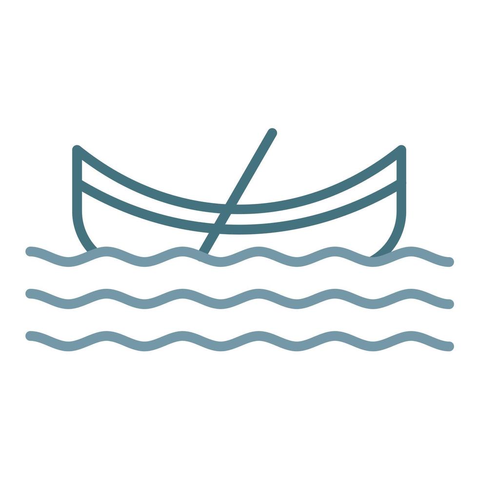 Canoeing Line Two Color Icon vector