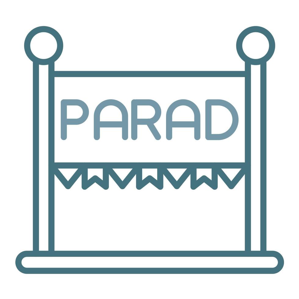 Parade Line Two Color Icon vector