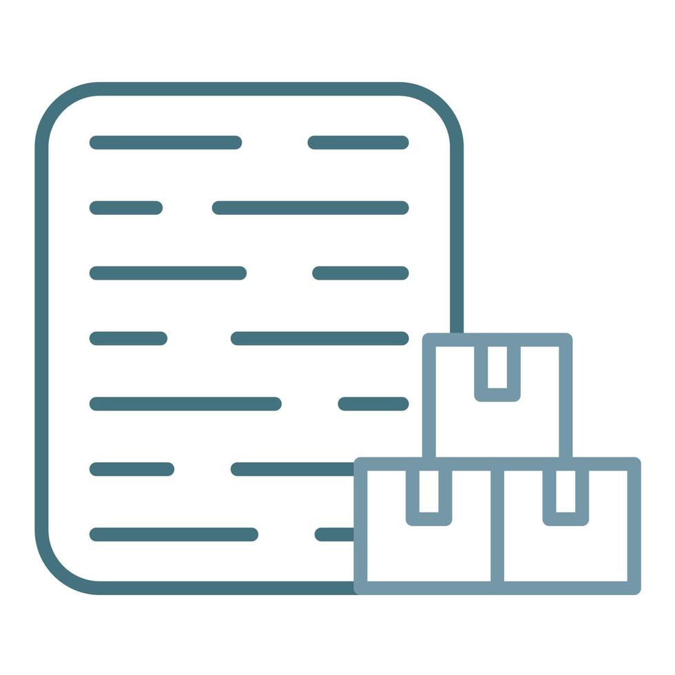 Warehouse Management System Line Two Color Icon vector
