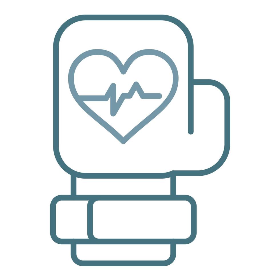 Cardio Boxing Line Two Color Icon vector
