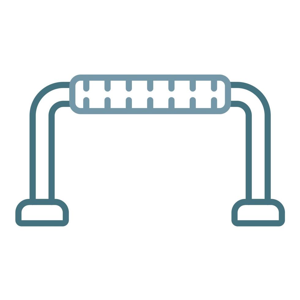 Pushup Stands Line Two Color Icon vector