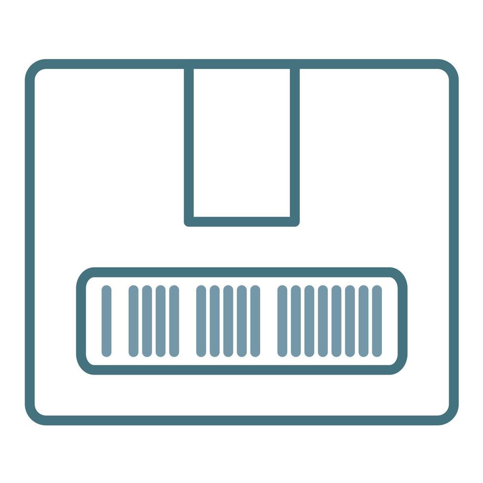 Barcode Line Two Color Icon vector