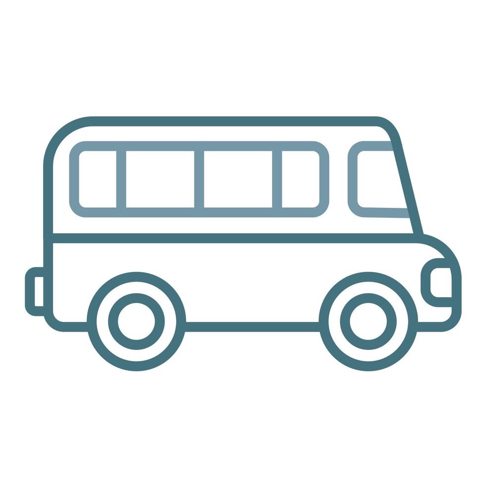 Minivan Line Two Color Icon vector