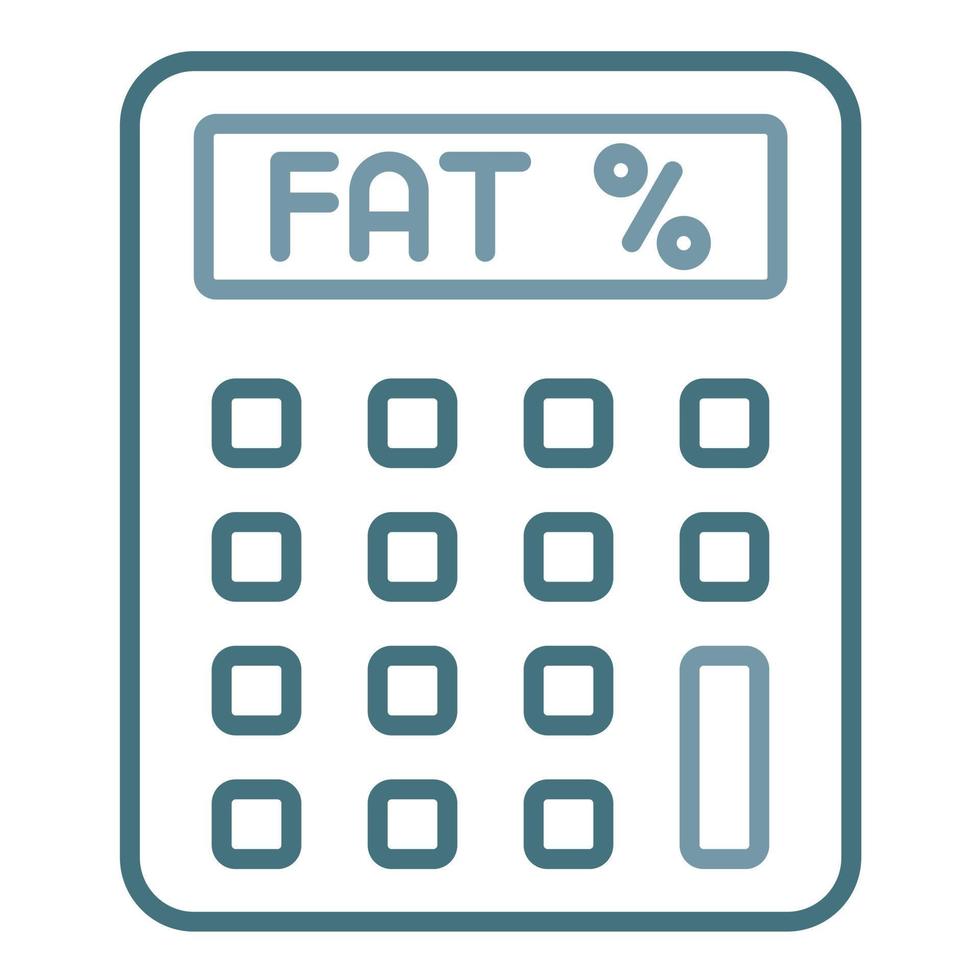 Body Fat Percentage Line Two Color Icon vector