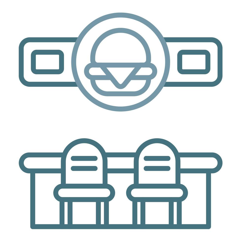 Burger Bar Line Two Color Icon vector