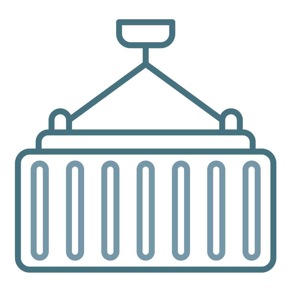 Container Line Two Color Icon vector