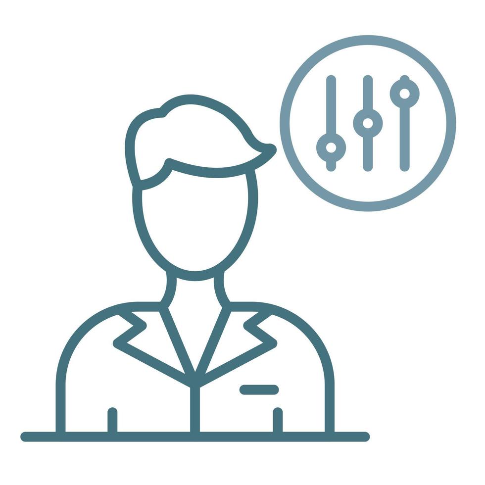 EQ Line Two Color Icon vector