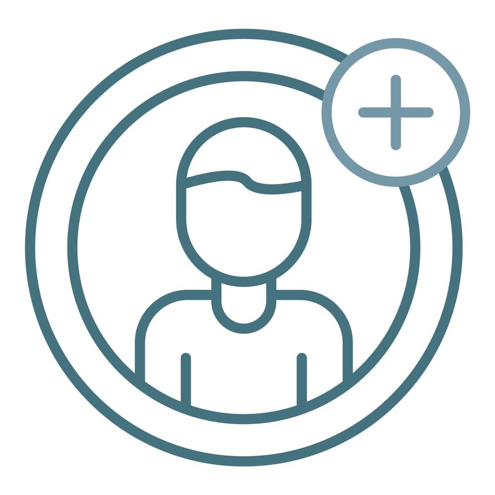 Create an Account Line Two Color Icon vector
