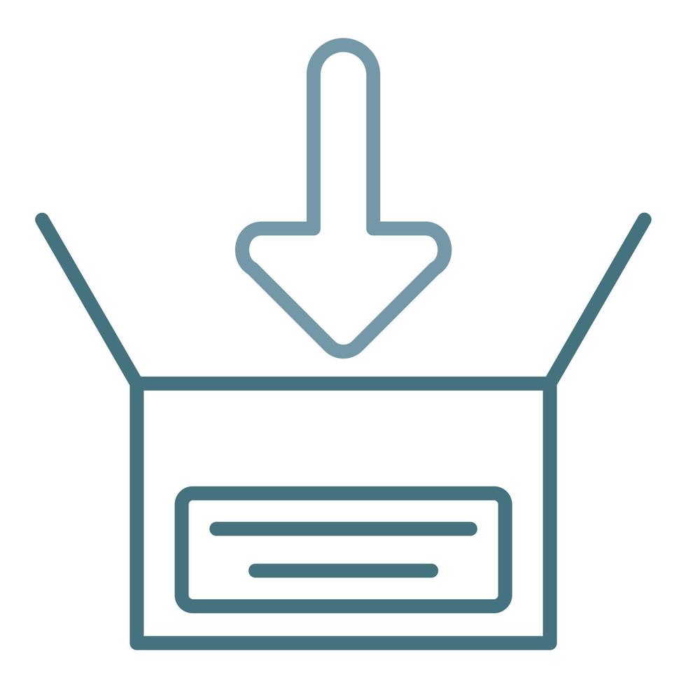 Parcel In Line Two Color Icon vector