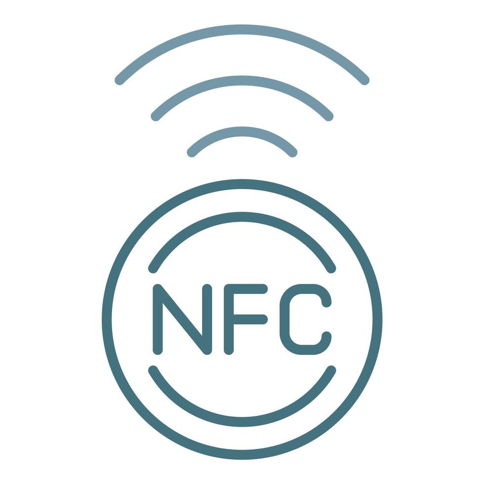 NFC Line Two Color Icon vector