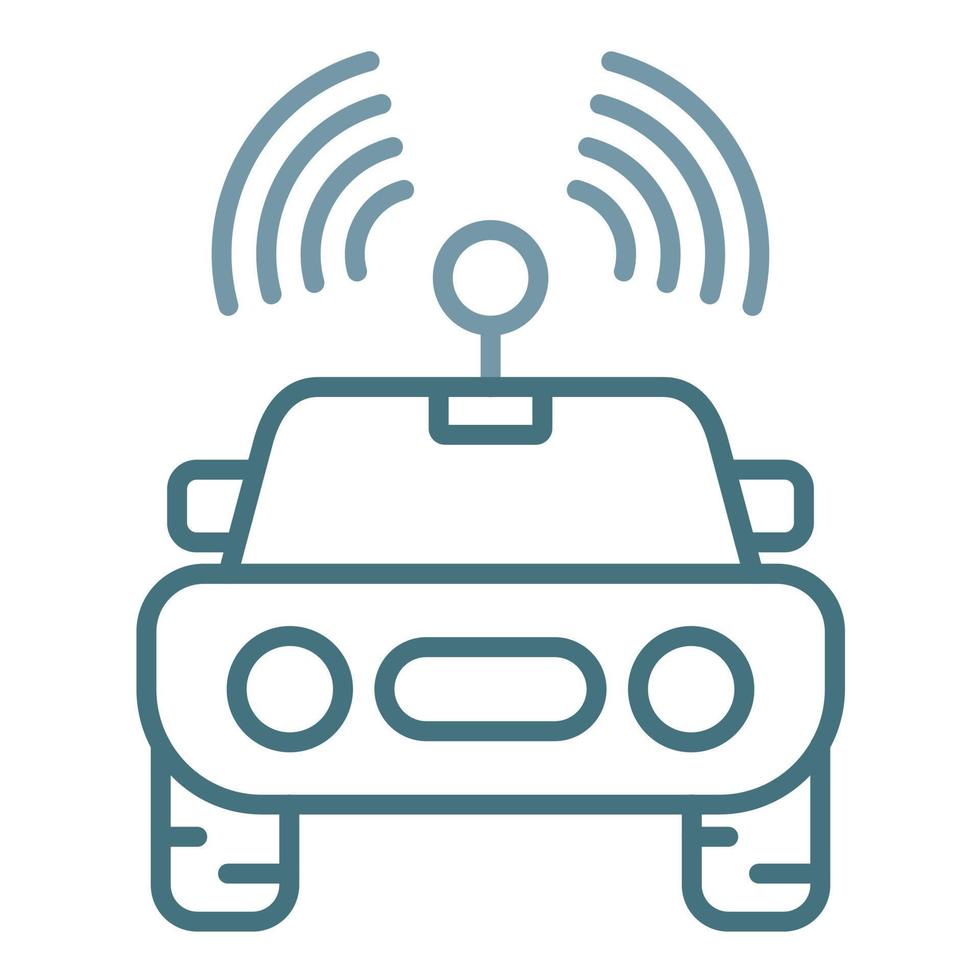 Autonomous Vehicle Line Two Color Icon vector