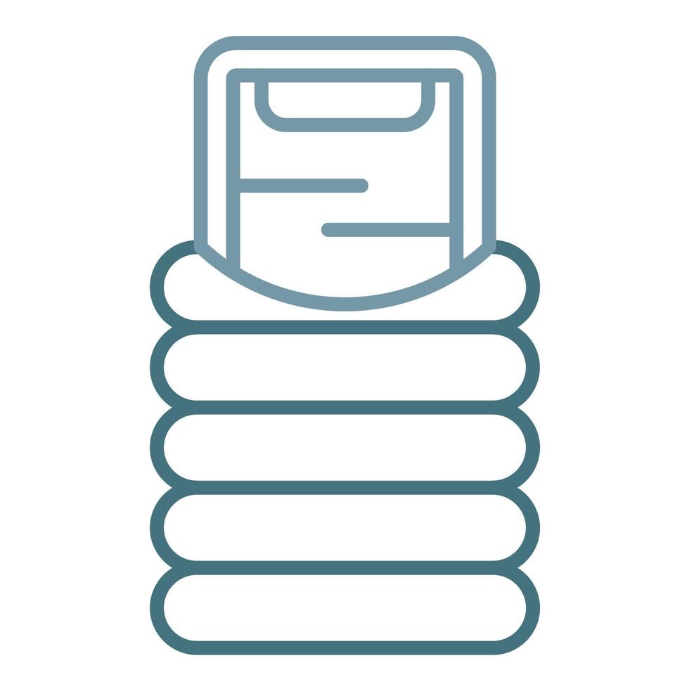 Sleeping Bag Line Two Color Icon vector