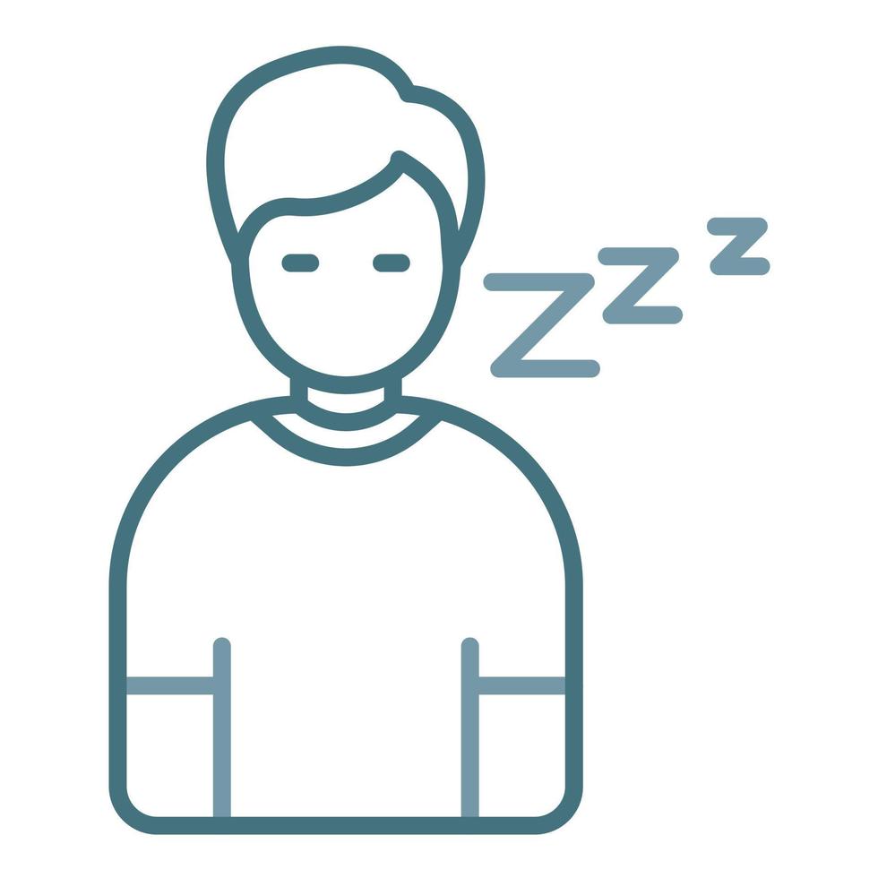 Lazy Line Two Color Icon vector