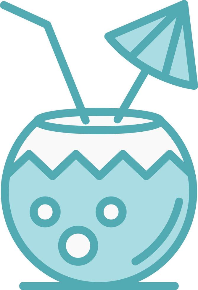 icono de vector de bebida de coco