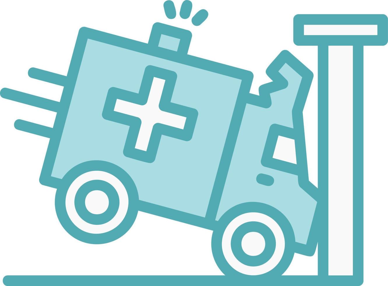 Ambulance Accident Vector Icon