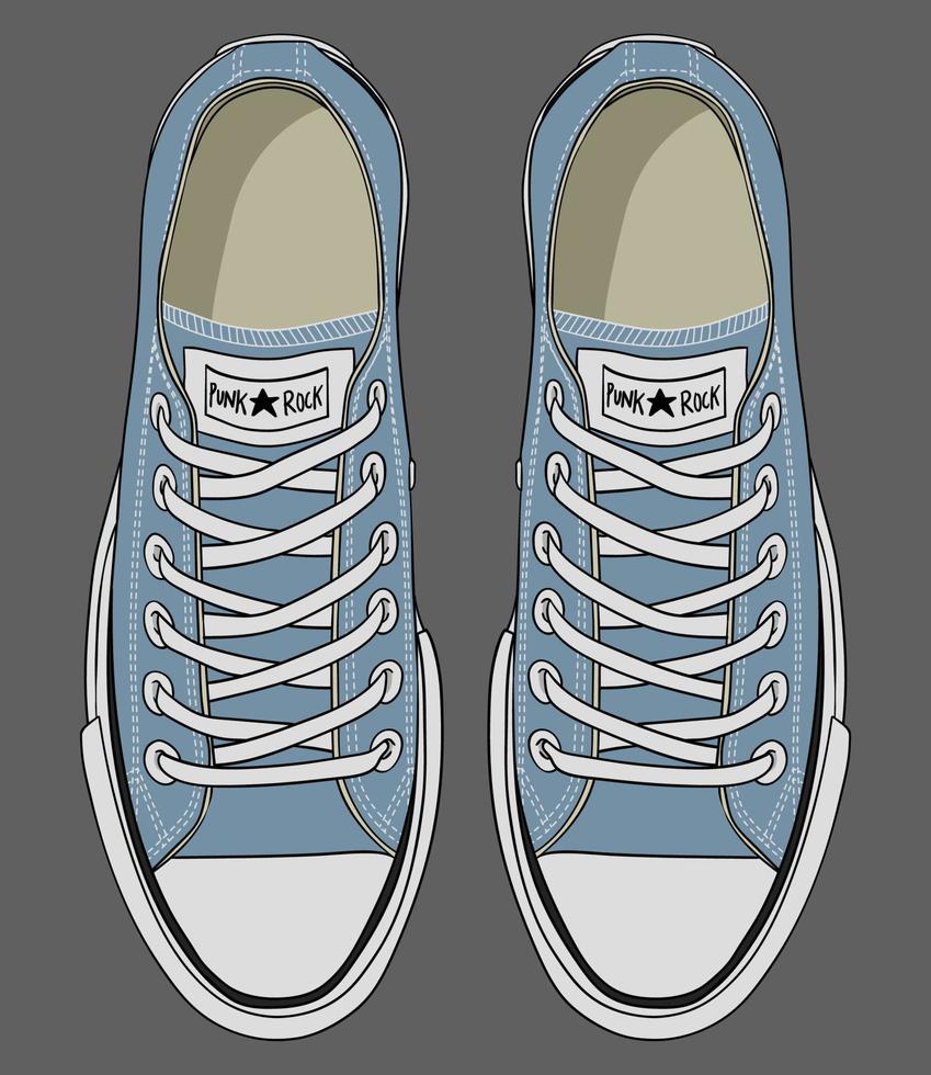 All Star Shoes. The Most Famous Sneaker vector