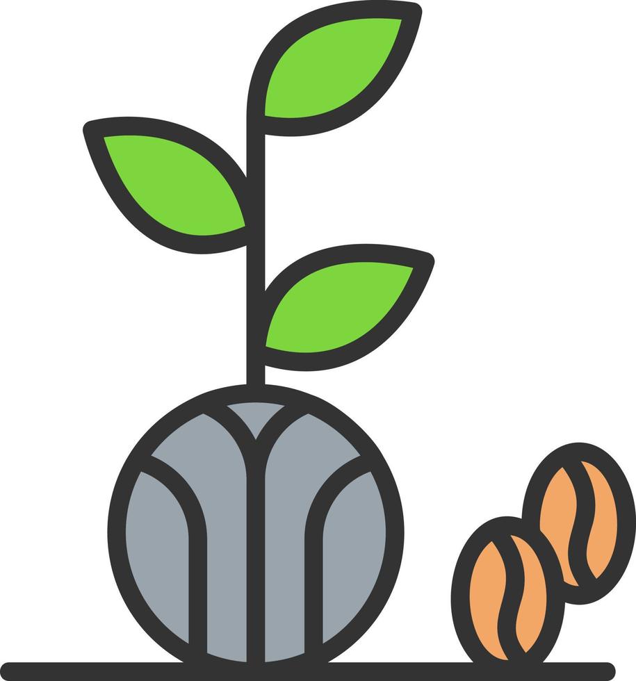 icono de vector de planta de café